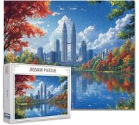 Puzzle 6000 Pezzi paesaggio Puzzle Adulti Difficili Impossibili Legno Arte Jigsaw Sviluppa La Coordinazione Occhio-Mano Con Poster Incluso, Compact Box Idea Regalo Uomo e Donna 105.5X179.5cm R-25