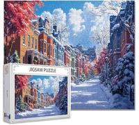 Puzzle 6000 Pezzi Piccola città Puzzle Adulti Difficili Impossibili Legno Arte Jigsaw Sviluppa La Coordinazione Occhio-Mano Con Poster Incluso, Compact Box Idea Regalo Uomo e Donna 105.5X179.5cm D-7
