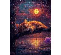 Puzzle 6000 Pezzi, Stagno Gatto 3D Puzzle per Adulti Impegnativo, Educa Puzzles Artistico, Divertente E Stimolante Puzzles Decorativo per La Famiglia, Regalo e Decorazione Pareti DX0YL6-148