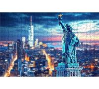 Puzzle 6000 Pezzi, Statua Della Libertà Puzzle 6000 Pezzi per Adulti, Giochi di Puzzles Architettura Legno per Tutta la Famiglia, Puzzles per Quadri Moderni Soggiorno Regalo Donna 180x105 cm RXPT-5670