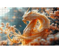 Puzzle 6000 Pezzi, Stile Cinese Puzzle 6000 Pezzi per Adulti, Giochi di Puzzles Drago Legno per Tutta la Famiglia, DIY Puzzles per Quadri Moderni Soggiorno Regalo Donna Uomo 105x180 cm RXPT-6148