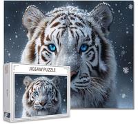 Puzzle 6000 Pezzi tigre Puzzle Grandi Adulti Difficili Impossibili Legno Arte Jigsaw Sviluppa La Coordinazione Occhio-Mano Con Poster Incluso, Compact Box Idea Regalo Uomo e Donna 105.5X179.5cm S-5