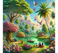 Puzzle 70 pezzi,16x16 cm puzzle per adulti,Un enigma impegnativo,Giochi di puzzles per tutta la famiglia, Regali per donne, Regali per uomini, Tema: Periodo delle vacanze di primavera