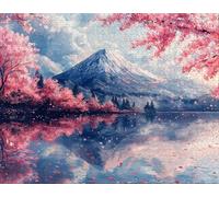 Puzzle 70 Pezzi-Adatti ad Adulti e Tutte le Età, Jigsaw Monte Fuji, Jigsaw Fiori Di Ciliegio Giapponesi, Divertimento Per Adulti, Made In China, Istruzione Giocattolo Gioco, Della Casa Regalo Y-5