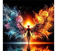 Puzzle 70 Pezzi Ali di fuoco d'acqua, puzzle per Adulti 70 pezzi 45x45cm, Puzzles Giochi Rilassamento e Intelligence, puzzles Classici per Gioco Familiare, Festa Aziendale, Regalo Natale