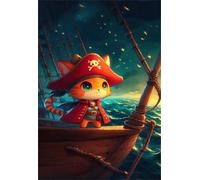 Puzzle 70 Pezzi Animali Gatto Oceano, Puzzle Impossibili Gioco Educativo Sviluppa Pazienza e Destrezza, Lettere sul Retro Facile Montaggio, Regalo per Uomini Donne e Anziani 20 x 15 cm