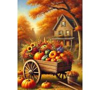Puzzle 70 Pezzi Arte Carrozza Zucca, 35x25cm Fai Da Te Puzzle Impossibili 70 Pezzi per Adulti, Alta Qualità di Stampa, Poster Incluso, Sfida Creativa Regalo per Amore e Amico Villa