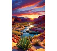 Puzzle 70 Pezzi Cactus Deserto Dell'Alba Puzzle Classici, Giochi Rilassamento e Intelligence, Puzzles Impossible, Idea Regalo Uomo e Donna