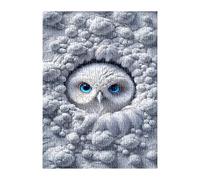 Puzzle 70 Pezzi Civetta Delle Nevi 20x15 cm Puzzles Classici Difficili Impossibili Puzzle Adulti 70 Pezzi per Gioco Familiare Decorazione per la Casa