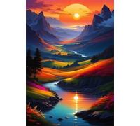 Puzzle 70 Pezzi Fiumi Moon Mountain Puzzle Classici, Giochi Rilassamento e Intelligence, Puzzles Impossible, Idea Regalo Uomo e Donna
