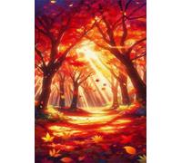 Puzzle 70 Pezzi Foglie D'Acero Autunnali, Puzzle Impossibili Gioco Educativo Sviluppa Pazienza e Destrezza, Lettere sul Retro Facile Montaggio, Regalo per Uomini Donne e Anziani 20 x 15 cm