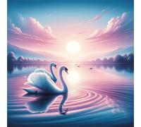 Puzzle 70 Pezzi Il lago dei cigni, puzzle per Adulti 70 pezzi 45x45cm, Puzzles Giochi Rilassamento e Intelligence, puzzles Classici per Gioco Familiare, Festa Aziendale, Regalo Natale