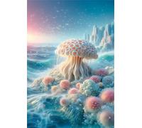 Puzzle 70 Pezzi Medusa Dell'Oceano, Puzzle Impossibili Gioco Educativo Sviluppa Pazienza e Destrezza, Lettere sul Retro Facile Montaggio, Regalo per Uomini Donne e Anziani 20 x 15 cm