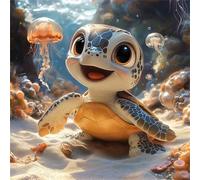 Puzzle 70 Pezzi Meduse Tartarughe Marine, Decompressivo Intellettuale Educativo Divertente Gioco Puzzle Difficile Puzzles per Adulti 70 Pezzi 45x45 cm