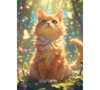 Puzzle 70 Pezzi per Adulti Luce del sole Gatto, Intrattenimento Creativo, Divertimento, puzzle 70 pezzi Arte, Idea Regalo per Amore e Amico