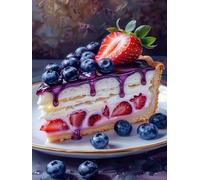 Puzzle 70 Pezzi per Adulti Torta ai mirtilli, Intrattenimento Creativo, Divertimento, puzzle 70 pezzi Arte, Idea Regalo per Amore e Amico