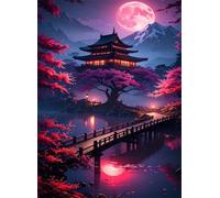 Puzzle 70 Pezzi Ponte Torre Luna 20 x 15 cm Puzzle per Adulti, Giochi Educativi Intrattenimento Creativo Puzzles Classici per Adulti 70 Pezzi Giochi per Tutta la Famiglia