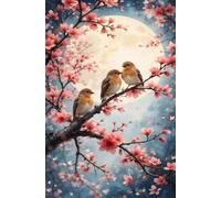 Puzzle 70 Pezzi Uccelli Fiori Luna Puzzle Classici, Giochi Rilassamento e Intelligence, Puzzles Impossible, Idea Regalo Uomo e Donna