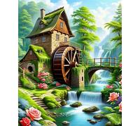 Puzzle 700 Pezzi,52x38 cm puzzles per adulti,Cottage Bridge River DIY Puzzle Arte,Educativi Stimolanti Puzzles Decorazioni per la Casa