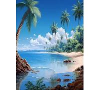 Puzzle 700 Pezzi Adulti, Giochi Educativo e Giocattoli Sfida, Puzzles Divertenti per Uomo e Donna, jigsaw puzzle adulti Regalo, Tema:Albero di cocco Mare