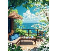 Puzzle 700 Pezzi Adulti Primavera Balcone sul Mare, Fai da Te puzzle difficili adulti 700 pezzi 52x38cm, Intrattenimento Creativo, Divertimento, Gioco di Abilità per Tutta la Famiglia