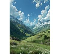 Puzzle 700 Pezzi Adulti Valle Verde Alpina, Fai da Te puzzle difficili adulti 700 pezzi 52x38cm, Intrattenimento Creativo, Divertimento, Gioco di Abilità per Tutta la Famiglia