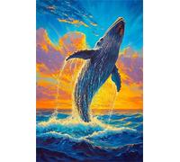 Puzzle 700 Pezzi Balena Oceano, Puzzle Impossibili Gioco Educativo Sviluppa Pazienza e Destrezza, Lettere sul Retro Facile Montaggio, Regalo per Uomini Donne e Anziani 52 x 38 cm