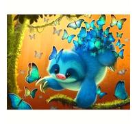 Puzzle 700 pezzi, Bradipo Farfalla Blu Puzzle Classici per Adulti, Giocattoli di Gioco Impegnativi, puzzle Impossibile, Puzzles per Gioco Familiare, Regalo per Amore e Amico 52 x 38 cm