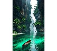 Puzzle 700 Pezzi Canyon Fiume Barca, Puzzle Impossibili Gioco Educativo Sviluppa Pazienza e Destrezza, Lettere sul Retro Facile Montaggio, Regalo per Uomini Donne e Anziani 52 x 38 cm