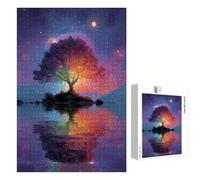 Puzzle 700 Pezzi - Cielo stellato & Albero della vita - Puzzle in Legno Durevole con Lettere sul Retro - 52 x 38 cm - Hobby Creativo Senza Polvere - Articolo per Collezionisti e 14 Anni in Su P3#1210