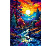 Puzzle 700 Pezzi Foresta Montagna Dell'Alba Giochi educativo e Giocattoli Sfida Puzzle Impossible Jigsaw Puzzle Classici per Adulti 52 x 38 cm 700 Pezzi Puzzle Adulti