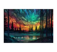 Puzzle 700 Pezzi Foreste Colorate Dell'Aurora Giochi educativo e Giocattoli Sfida Puzzle Impossible Jigsaw Puzzle Classici per Adulti 52 x 38 cm 700 Pezzi Puzzle Adulti