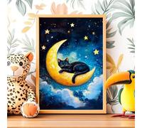 Puzzle 700 Pezzi Gatto della Luna Puzzle Adulti 52 x 38 cm Giochi Rilassamento e Intelligence 700 Pezzi Puzzles per Uomini e Donne Regalo Creativo per il Relax