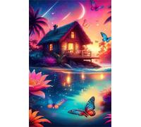 Puzzle 700 Pezzi Lago Cottage, Puzzle Impossibili Gioco Educativo Sviluppa Pazienza e Destrezza, Lettere sul Retro Facile Montaggio, Regalo per Uomini Donne e Anziani 52 x 38 cm