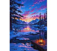 Puzzle 700 Pezzi Lago Dell'Albero Montagna Puzzles per Adulti Impossibile Difficile Impegnativo Puzzle 700 Pezzi Classici 52 x 38 cm