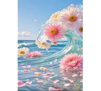 Puzzle 700 Pezzi Onde di Fiori Rosa Puzzle Adulti 52 x 38 cm Giochi Rilassamento e Intelligence 700 Pezzi Puzzles per Uomini e Donne Regalo Creativo per il Relax
