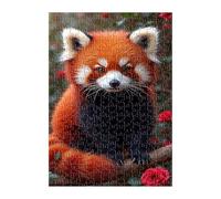 Puzzle 700 Pezzi Panda Rosso 52x38 cm Puzzles Classici Difficili Impossibili Puzzle Adulti 700 Pezzi per Gioco Familiare Decorazione per la Casa