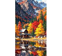 Puzzle 700 Pezzi per Adulti 52 x 38 cm,Cabina nel bosco di montagna Rompicapo Classico,Impossibile Difficile Sfidanti Puzzles Gioco di Famiglia e Decorazione Murale