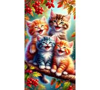 Puzzle 700 Pezzi per Adulti 52 x 38 cm,Gatti felici Rompicapo Classico,Impossibile Difficile Sfidanti Puzzles Gioco di Famiglia e Decorazione Murale