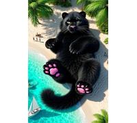 Puzzle 700 Pezzi per Adulti, Animali Spiaggia Fantasy, Esercitare la Memoria, Migliorare la Concentrazione Lettere sul Retro, Giocattolo Regalo per Uomini Donne e Anziani 52 x 38 cm