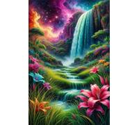 Puzzle 700 Pezzi per Adulti, Cascata Paesaggio Fiori, Rompicapo Classico per Passatempo e Relax, Splendida Decorazione per Pareti e Idea Regalo