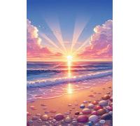 Puzzle 700 Pezzi per Adulti, Conchiglia Dell'Oceano All'Alba, Esercitare la Memoria, Migliorare la Concentrazione Lettere sul Retro, Giocattolo Regalo per Uomini Donne e Anziani 52x38 cm