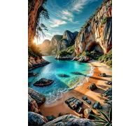 Puzzle 700 Pezzi per Adulti, Costa Dell'Alba, Esercitare la Memoria, Migliorare la Concentrazione Lettere sul Retro, Giocattolo Regalo per Uomini Donne e Anziani 52 x 38 cm