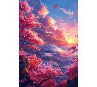 Puzzle 700 Pezzi per Adulti, Fiori Rosa Dell'Alba, Esercitare la Memoria, Migliorare la Concentrazione Lettere sul Retro, Giocattolo Regalo per Uomini Donne e Anziani 52 x 38 cm