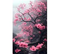 Puzzle 700 Pezzi per Adulti, Fiori Rosa Dell'Albero, Esercitare la Memoria, Migliorare la Concentrazione Lettere sul Retro, Giocattolo Regalo per Uomini Donne e Anziani 52 x 38 cm