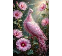 Puzzle 700 Pezzi per Adulti, Fiori Rosa Fenice, Esercitare la Memoria, Migliorare la Concentrazione Lettere sul Retro, Giocattolo Regalo per Uomini Donne e Anziani 52 x 38 cm