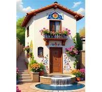 Puzzle 700 Pezzi per Adulti Fontana del Resort Village, Intrattenimento Creativo, Divertimento, puzzle 700 pezzi Arte, Idea Regalo per Amore e Amico