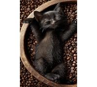 Puzzle 700 Pezzi per Adulti Gatto Chicco Caffè Gioco Educativo Divertimento Impossible Difficile Puzzle per Adulti 700 Pezzi 52 x 38 cm