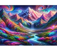 Puzzle 700 pezzi per Adulti,puzzles Giochi Educativi per adulti,Giocattoli Sfida Giochi Impegnativi,Paesaggio fantastico del paese meraviglie Regali puzzle arte