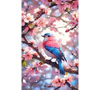 Puzzle 700 Pezzi per Adulti, Uccelli Fiori Rosa, Esercitare la Memoria, Migliorare la Concentrazione Lettere sul Retro, Giocattolo Regalo per Uomini Donne e Anziani 52 x 38 cm